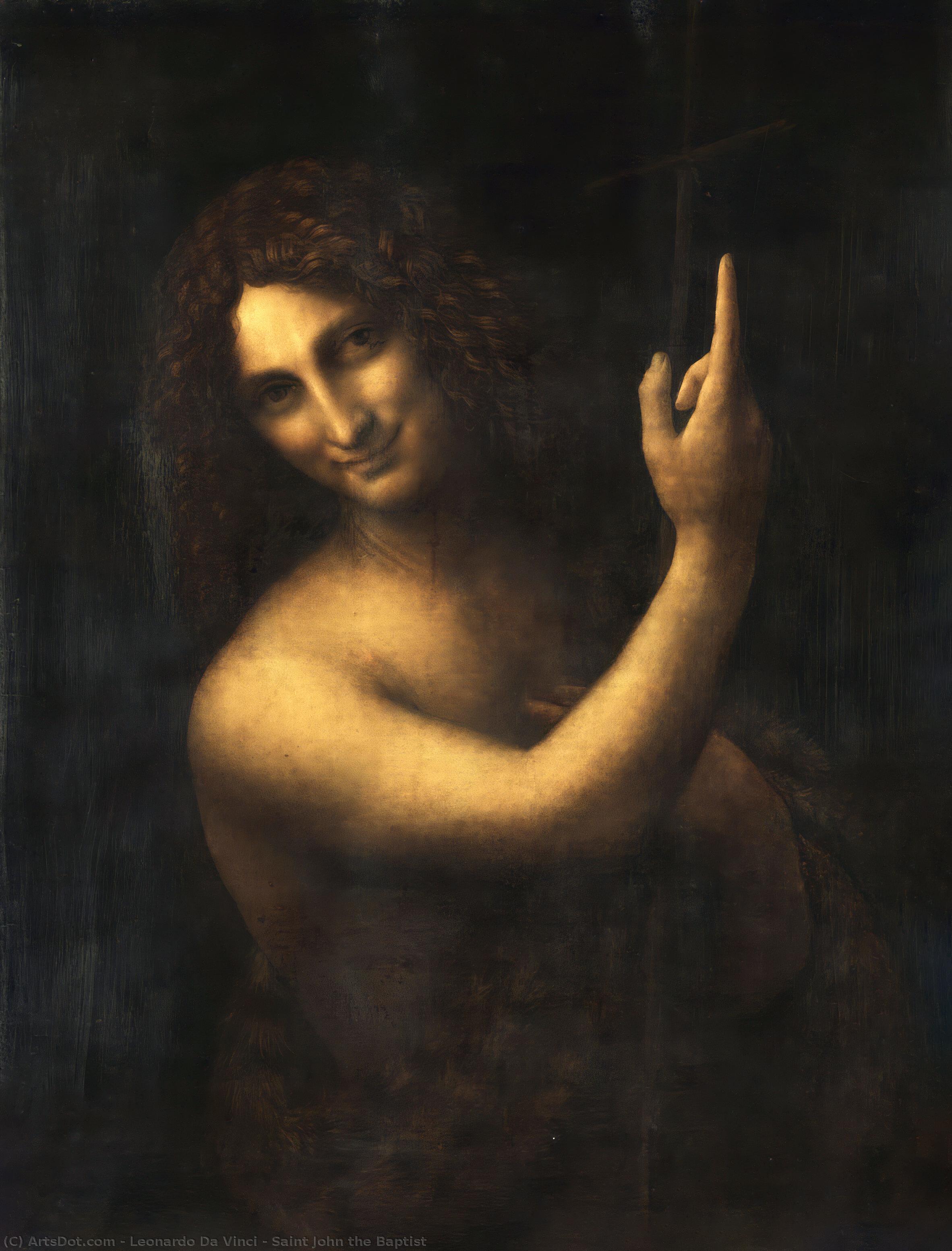 WikiOO.org - Encyclopedia of Fine Arts - Schilderen, Artwork Leonardo Da Vinci - Saint John the Baptist