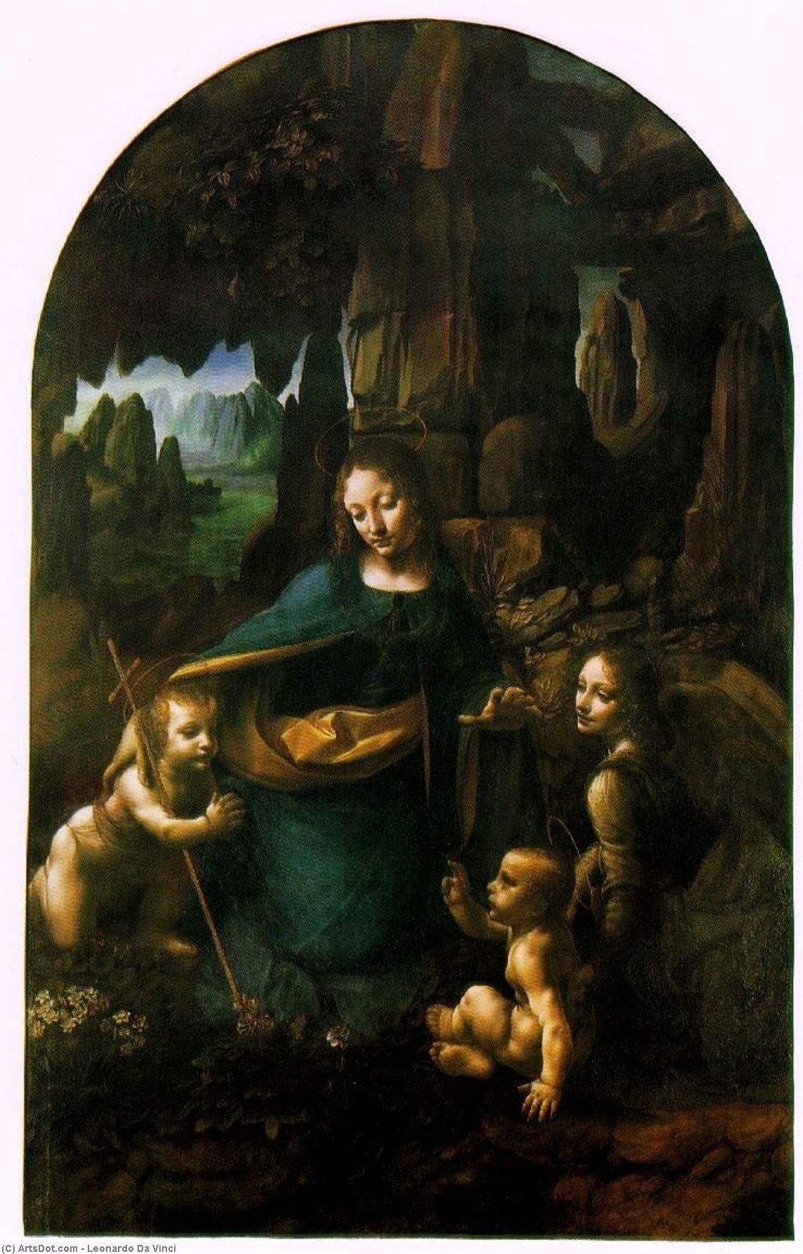 Wikioo.org - The Encyclopedia of Fine Arts - Painting, Artwork by Leonardo Da Vinci - Virgin of the Rocks - London