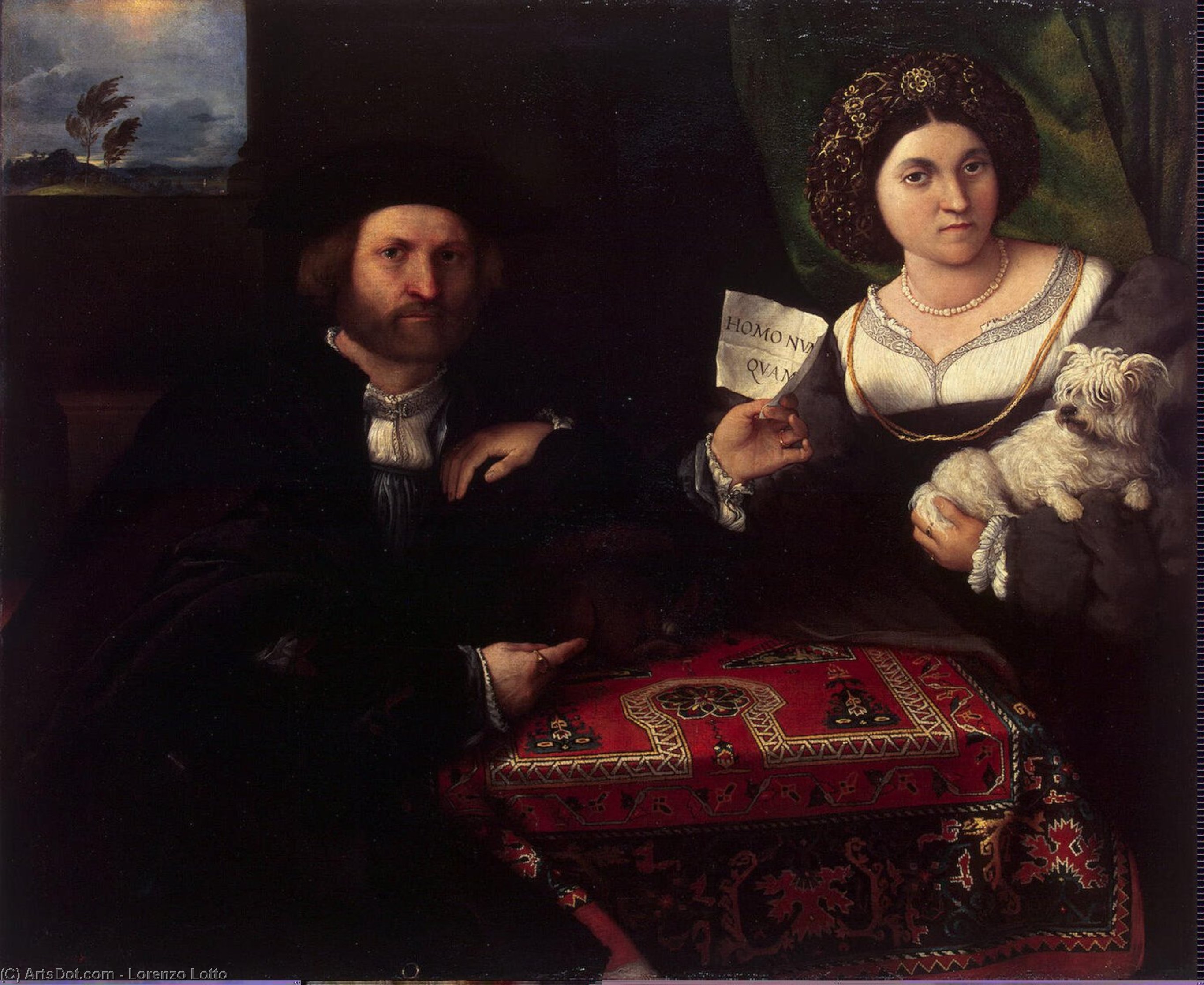 WikiOO.org - Енциклопедия за изящни изкуства - Живопис, Произведения на изкуството Lorenzo Lotto - Husband and Wife