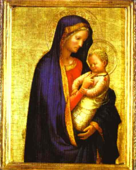 WikiOO.org – 美術百科全書 - 繪畫，作品 Masaccio (Ser Giovanni, Mone Cassai) - 麦当娜和孩子