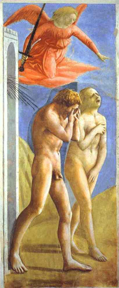 WikiOO.org - 百科事典 - 絵画、アートワーク Masaccio (Ser Giovanni, Mone Cassai) - パラダイスからの追放