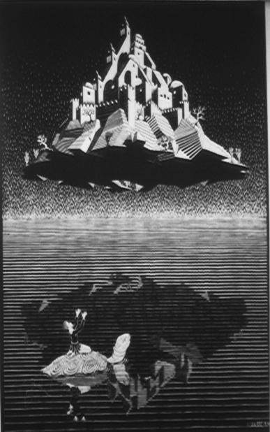 WikiOO.org - Енциклопедия за изящни изкуства - Живопис, Произведения на изкуството Maurits Cornelis Escher - 2 worlds