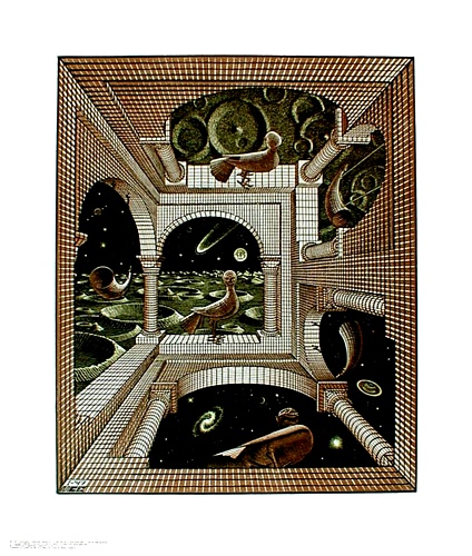 Wikioo.org - The Encyclopedia of Fine Arts - Painting, Artwork by Maurits Cornelis Escher - Another World II, 1947