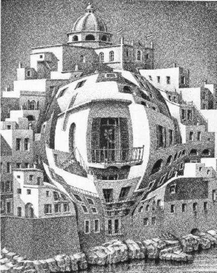 Wikioo.org - The Encyclopedia of Fine Arts - Painting, Artwork by Maurits Cornelis Escher - Balcony