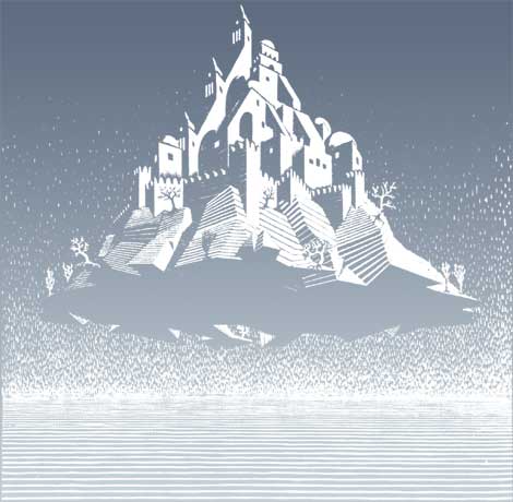 WikiOO.org - 백과 사전 - 회화, 삽화 Maurits Cornelis Escher - castle