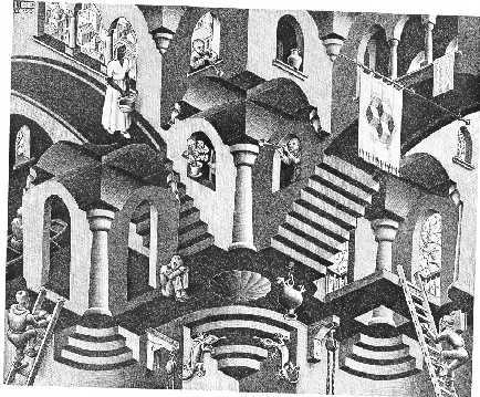 WikiOO.org – 美術百科全書 - 繪畫，作品 Maurits Cornelis Escher - 城市