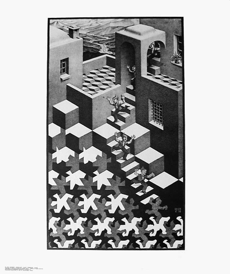 Wikioo.org - สารานุกรมวิจิตรศิลป์ - จิตรกรรม Maurits Cornelis Escher - Cycle, 1938