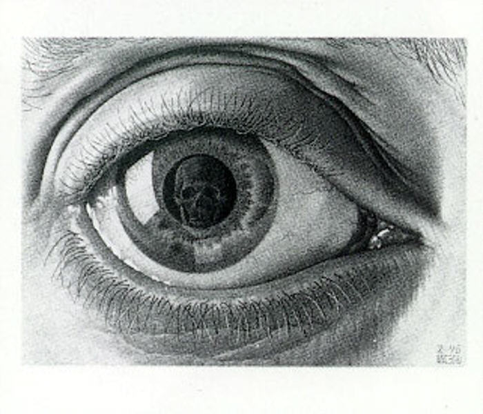 Wikoo.org - موسوعة الفنون الجميلة - اللوحة، العمل الفني Maurits Cornelis Escher - Eye of the Beholder