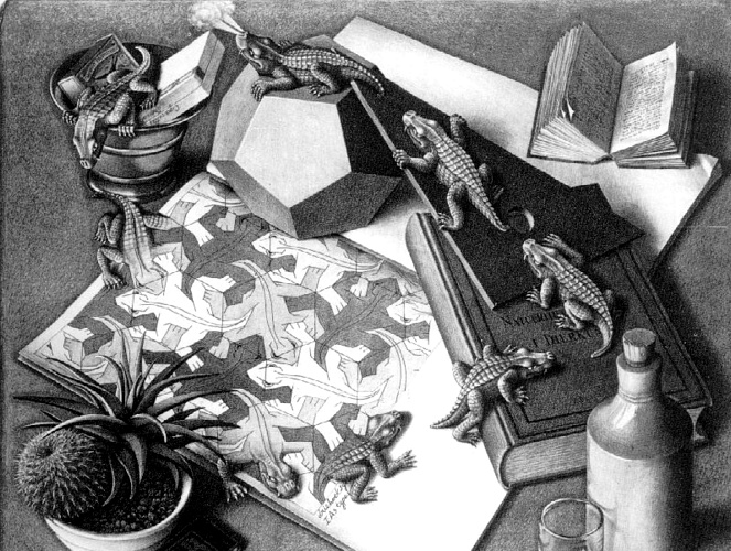 Wikioo.org - The Encyclopedia of Fine Arts - Painting, Artwork by Maurits Cornelis Escher - geeks