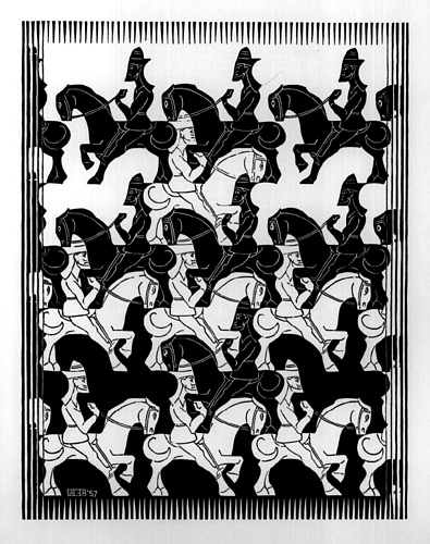 Wikioo.org - Bách khoa toàn thư về mỹ thuật - Vẽ tranh, Tác phẩm nghệ thuật Maurits Cornelis Escher - Horsemen