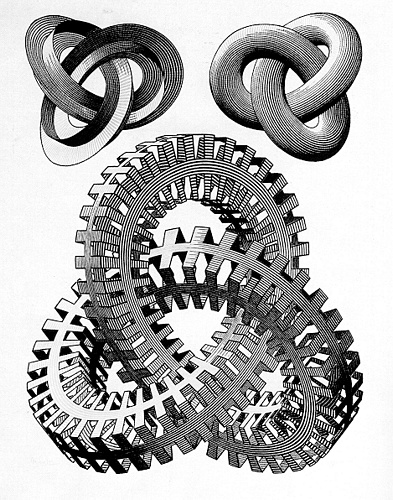 WikiOO.org - Encyclopedia of Fine Arts - Maľba, Artwork Maurits Cornelis Escher - Knots