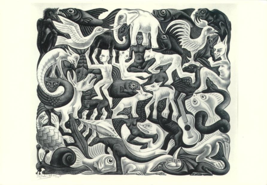 Wikioo.org - Bách khoa toàn thư về mỹ thuật - Vẽ tranh, Tác phẩm nghệ thuật Maurits Cornelis Escher - MosaicII