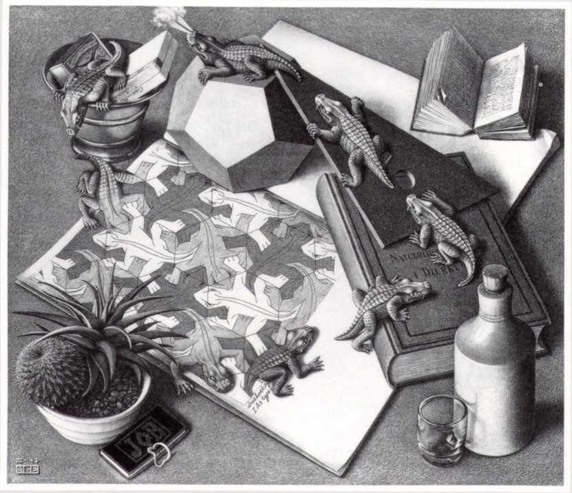 Wikioo.org – La Enciclopedia de las Bellas Artes - Pintura, Obras de arte de Maurits Cornelis Escher - Reptiles