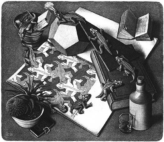 Wikioo.org - The Encyclopedia of Fine Arts - Painting, Artwork by Maurits Cornelis Escher - reptilesa