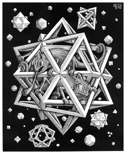 Wikioo.org - Encyklopedia Sztuk Pięknych - Malarstwo, Grafika Maurits Cornelis Escher - STARS