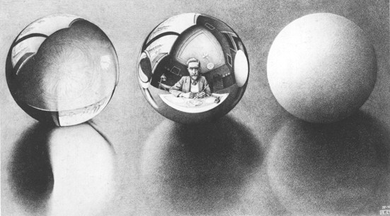 Wikioo.org – L'Encyclopédie des Beaux Arts - Peinture, Oeuvre de Maurits Cornelis Escher - Trois Sphères II