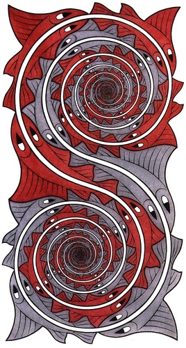 Wikioo.org - Bách khoa toàn thư về mỹ thuật - Vẽ tranh, Tác phẩm nghệ thuật Maurits Cornelis Escher - Whirlpools