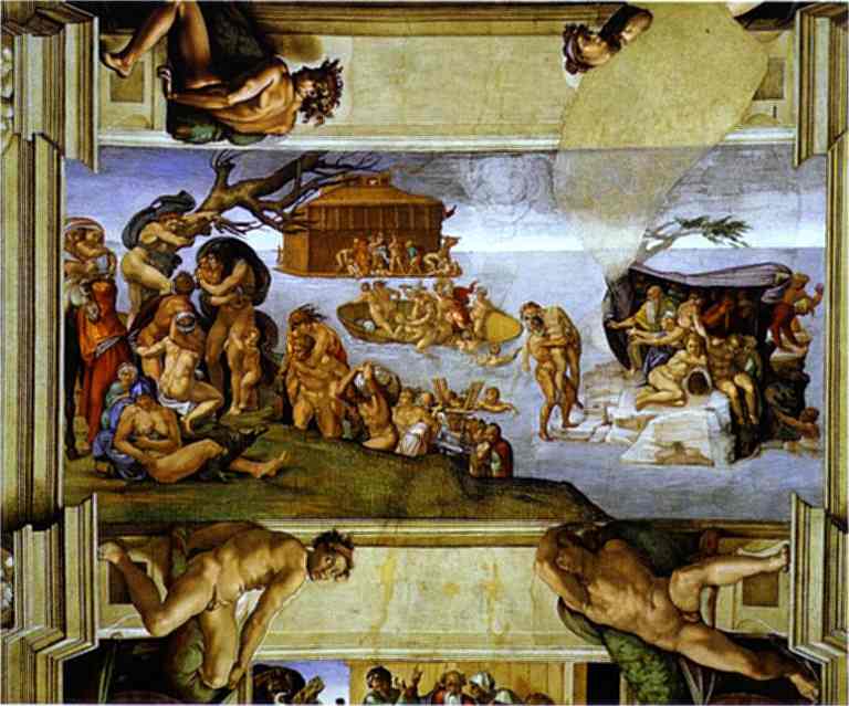 Wikioo.org - The Encyclopedia of Fine Arts - Painting, Artwork by Michelangelo Buonarroti - The Flood