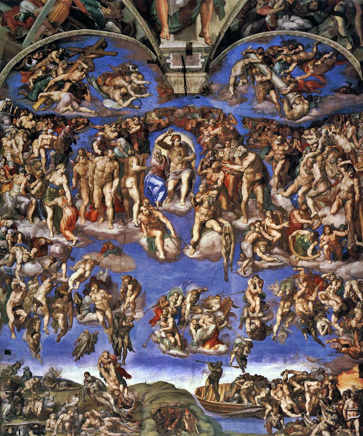 Wikioo.org – La Enciclopedia de las Bellas Artes - Pintura, Obras de arte de Michelangelo Buonarroti - el juicio final