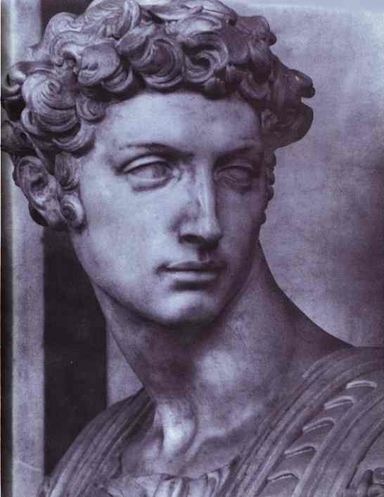 WikiOO.org - Εγκυκλοπαίδεια Καλών Τεχνών - Ζωγραφική, έργα τέχνης Michelangelo Buonarroti - Tomb of Giuliano de' Medici (detail)