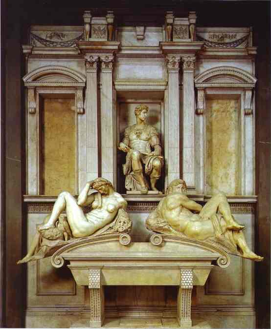 Wikoo.org - موسوعة الفنون الجميلة - اللوحة، العمل الفني Michelangelo Buonarroti - Tomb of Giuliano de' Medici