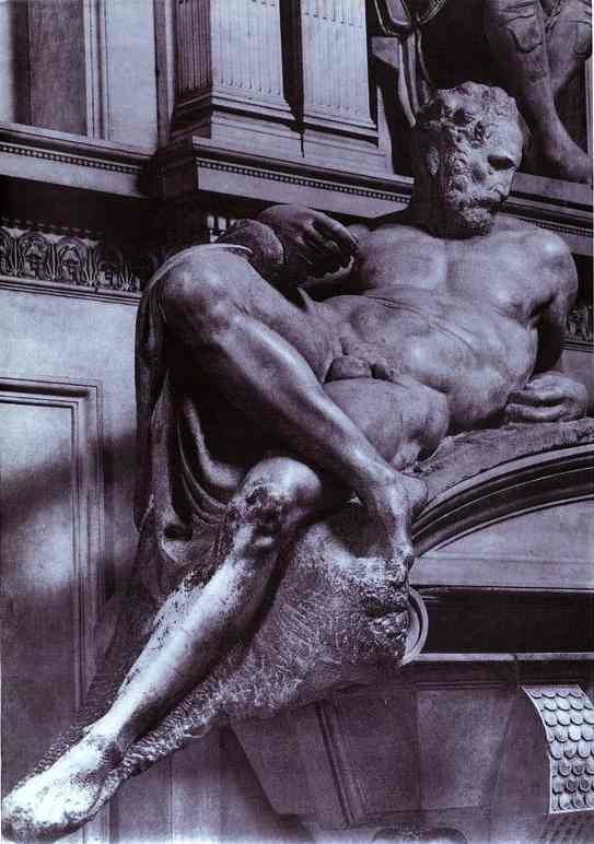 WikiOO.org – 美術百科全書 - 繪畫，作品 Michelangelo Buonarroti -  墓 洛伦佐 de' 奇 ( 详细 )