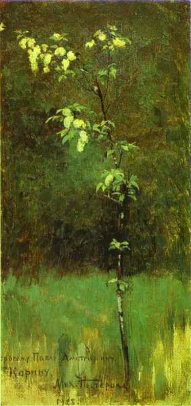 WikiOO.org – 美術百科全書 - 繪畫，作品 Mikhail Nesterov - 在花一棵树