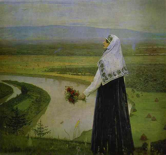 Wikioo.org – L'Encyclopédie des Beaux Arts - Peinture, Oeuvre de Mikhail Nesterov - sur l' montagnes