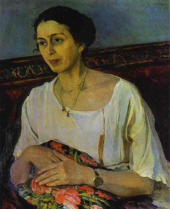 Wikioo.org - The Encyclopedia of Fine Arts - Painting, Artwork by Mikhail Nesterov - Portrait of Elena Rasumova
