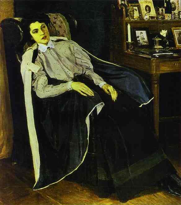 WikiOO.org - Encyclopedia of Fine Arts - Maľba, Artwork Mikhail Nesterov - Portrait of Olga Nesterova