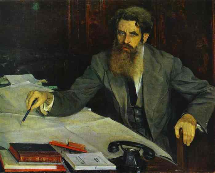 WikiOO.org - Encyclopedia of Fine Arts - Malba, Artwork Mikhail Nesterov - Portrait of Otto Shmidt