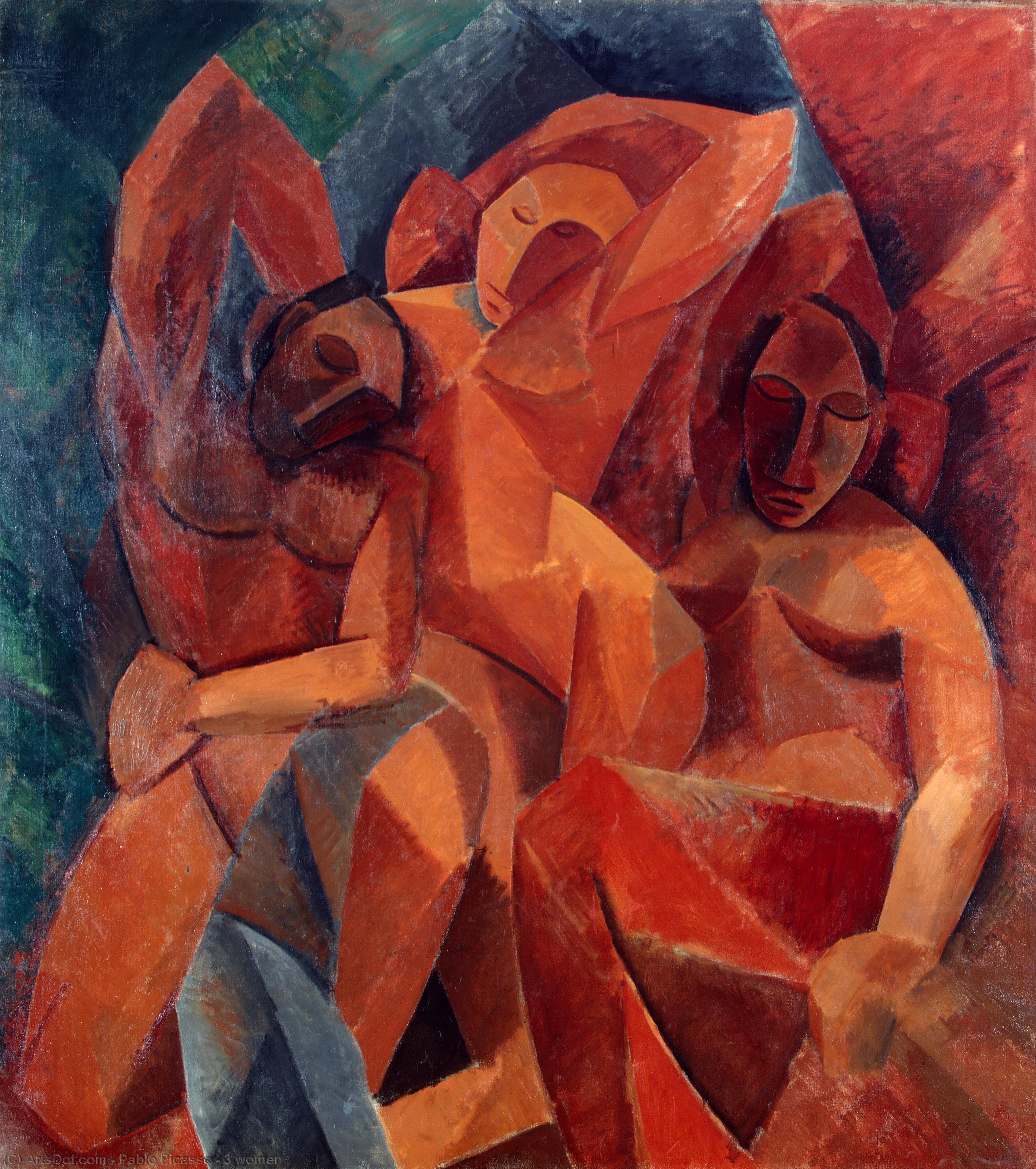 WikiOO.org - Enciklopedija dailės - Tapyba, meno kuriniai Pablo Picasso - 3 women