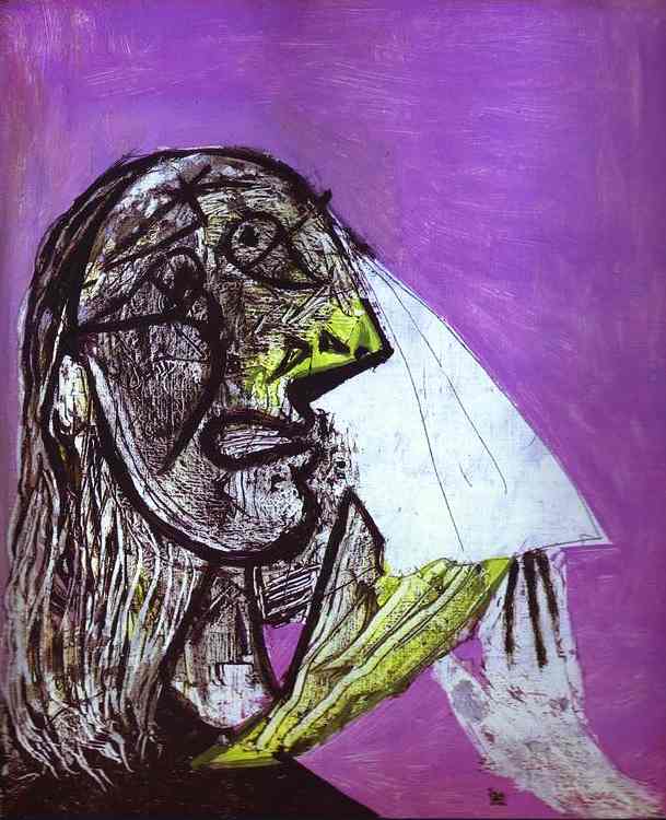 Wikioo.org - The Encyclopedia of Fine Arts - Painting, Artwork by Pablo Picasso - A Woman in Tears