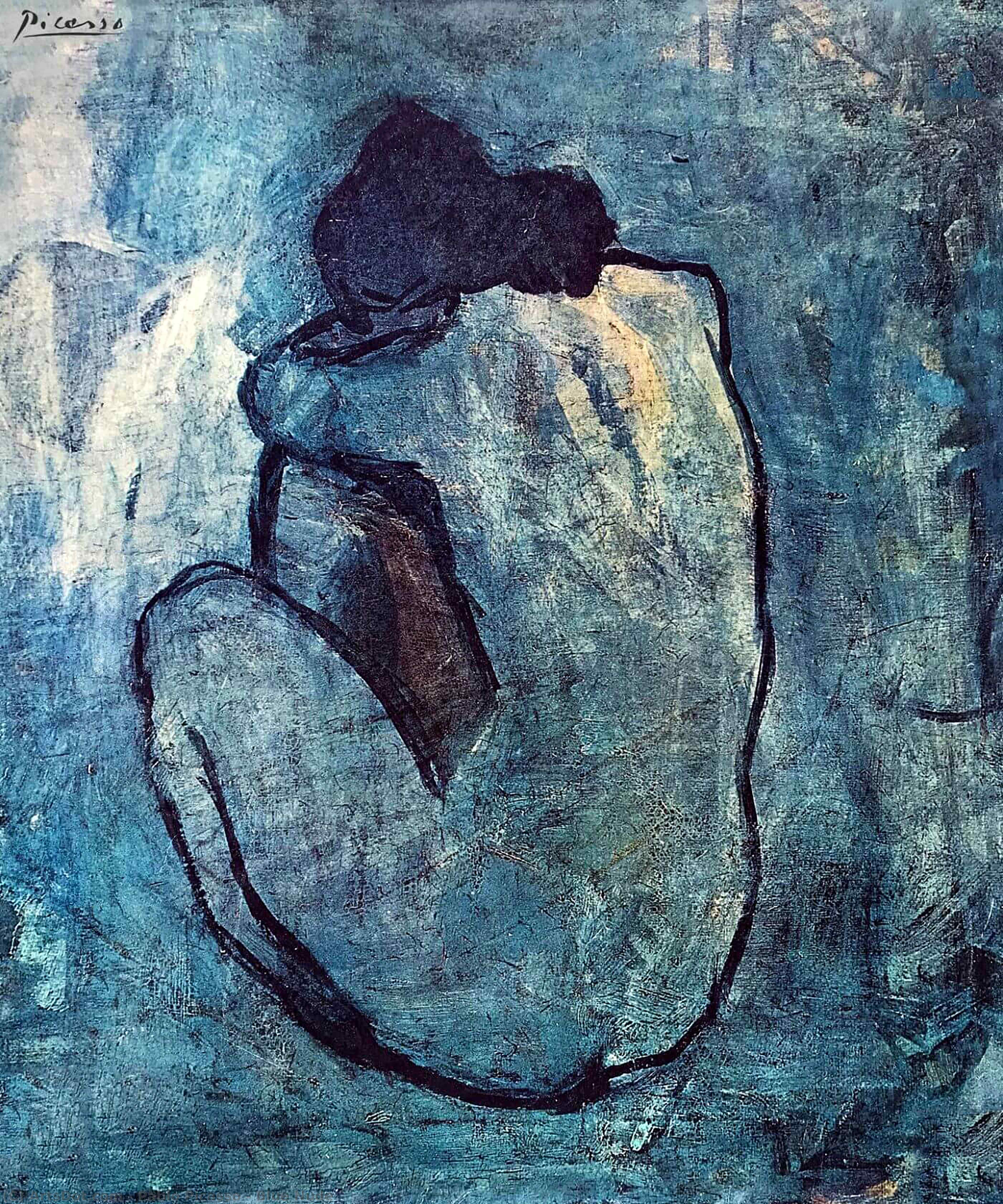 WikiOO.org - Encyclopedia of Fine Arts - Maleri, Artwork Pablo Picasso - Blue Nude
