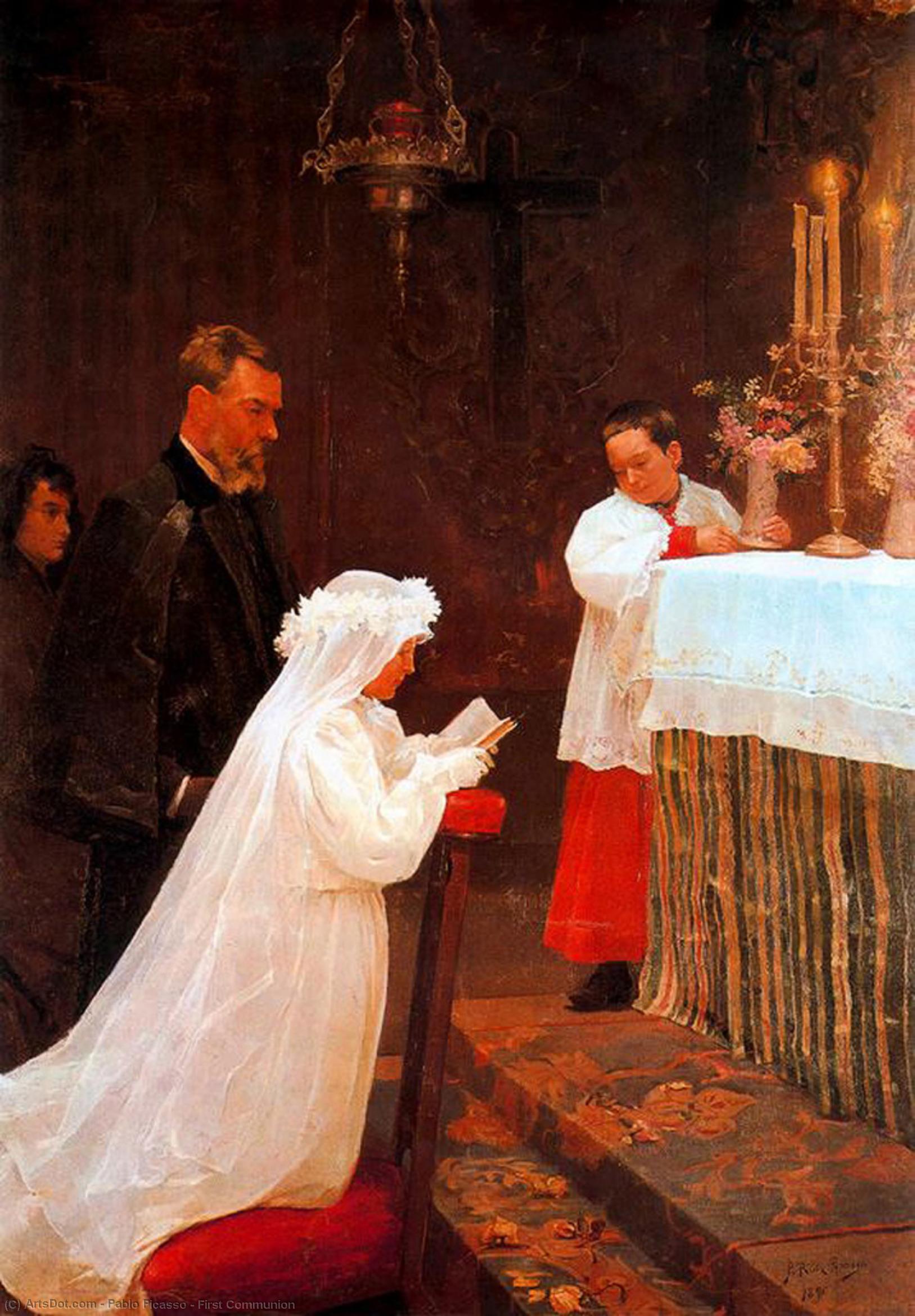 Wikioo.org - The Encyclopedia of Fine Arts - Painting, Artwork by Pablo Picasso - First Communion