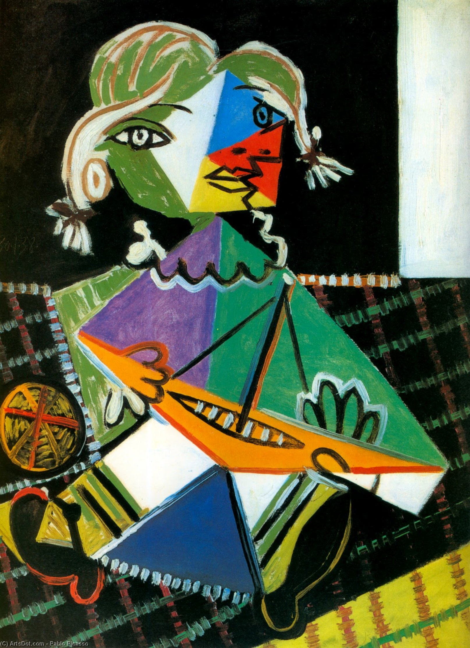 Wikoo.org - موسوعة الفنون الجميلة - اللوحة، العمل الفني Pablo Picasso - Girl with a Boat