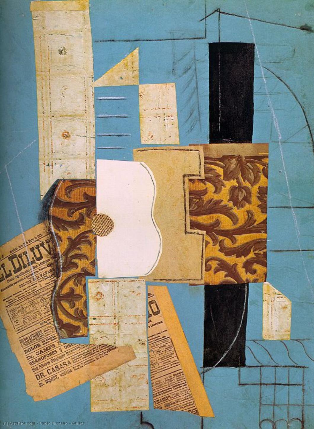 WikiOO.org - Encyclopedia of Fine Arts - Malba, Artwork Pablo Picasso - Guitar