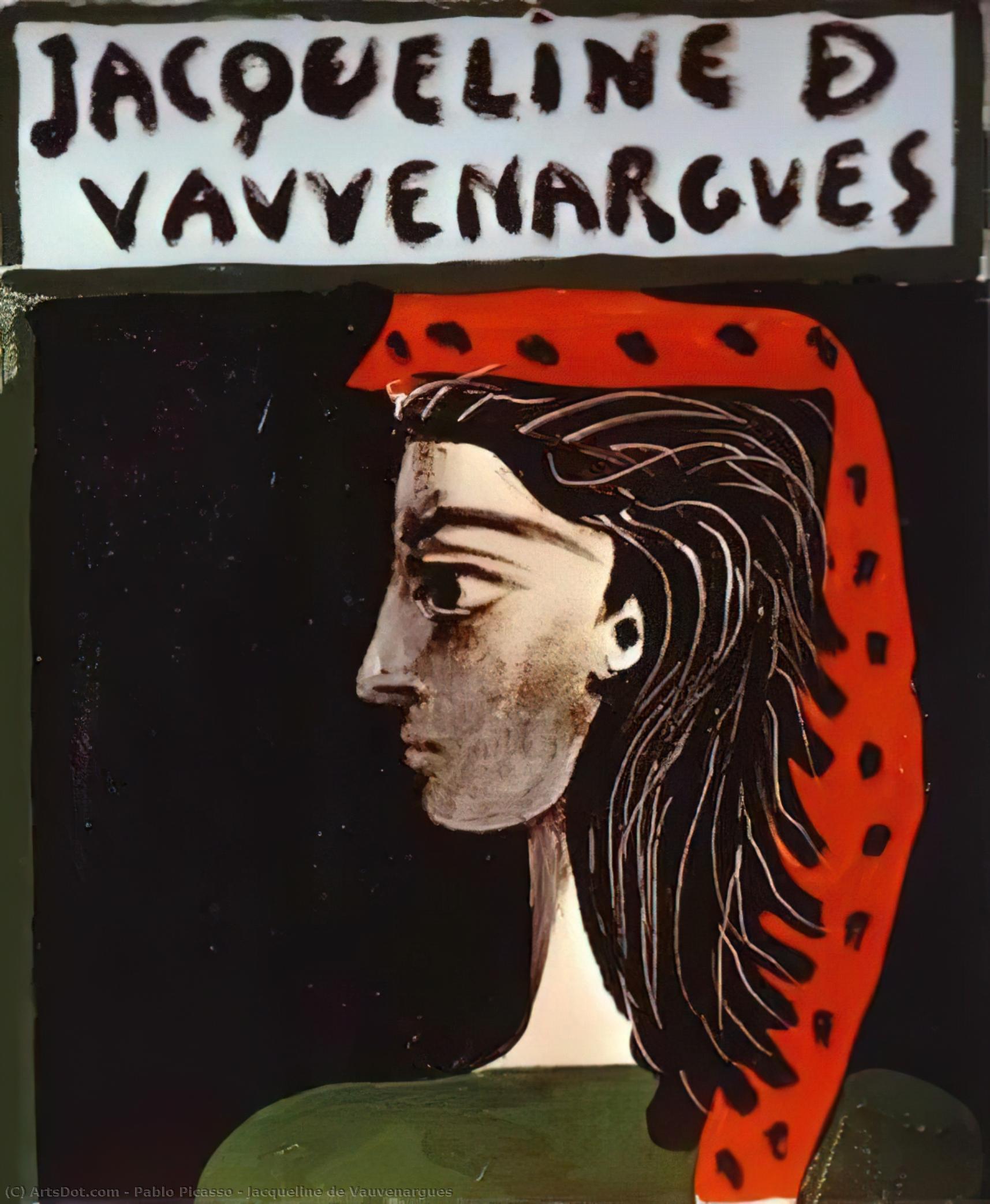 WikiOO.org - Enciklopedija dailės - Tapyba, meno kuriniai Pablo Picasso - Jacqueline de Vauvenargues