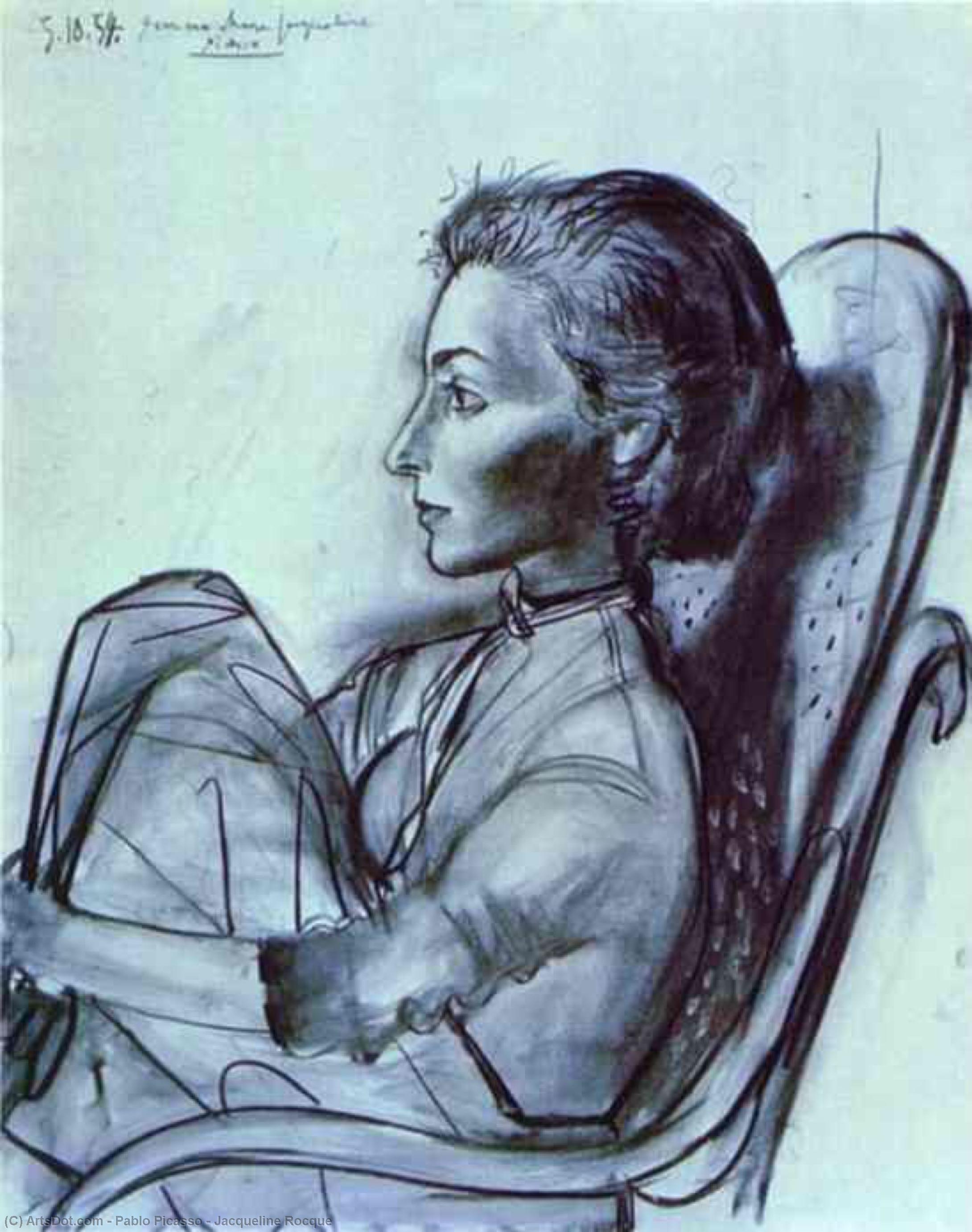 Wikioo.org – La Enciclopedia de las Bellas Artes - Pintura, Obras de arte de Pablo Picasso - jacqueline rocque