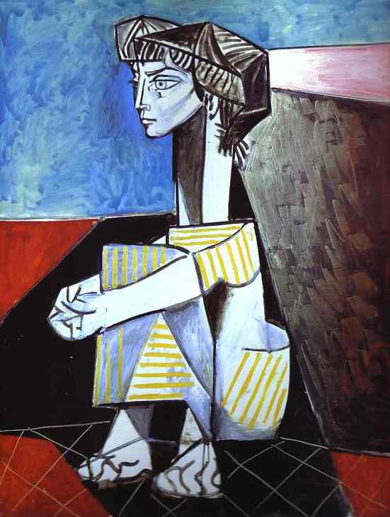 WikiOO.org - Encyclopedia of Fine Arts - Maleri, Artwork Pablo Picasso - Jacqueline with Crossed Hands