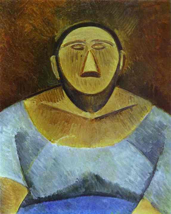 Wikioo.org - The Encyclopedia of Fine Arts - Painting, Artwork by Pablo Picasso - La Fermière (half-length)
