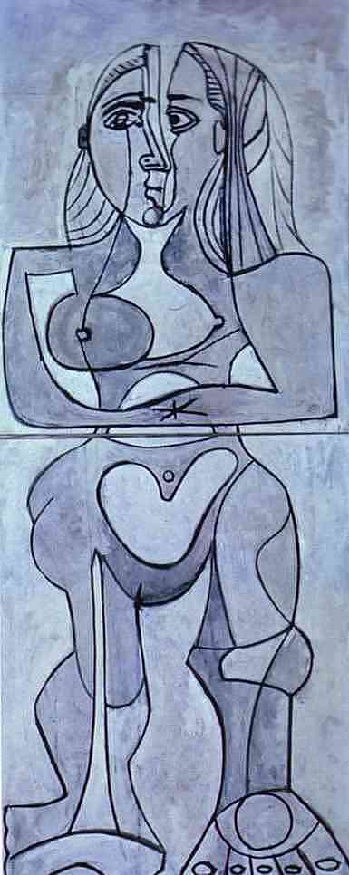 Wikioo.org – L'Encyclopédie des Beaux Arts - Peinture, Oeuvre de Pablo Picasso - Monolithique Nu