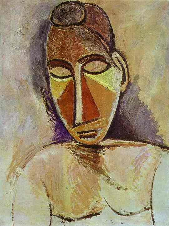 WikiOO.org - Encyclopedia of Fine Arts - Maalaus, taideteos Pablo Picasso - Nude (Half-Length)