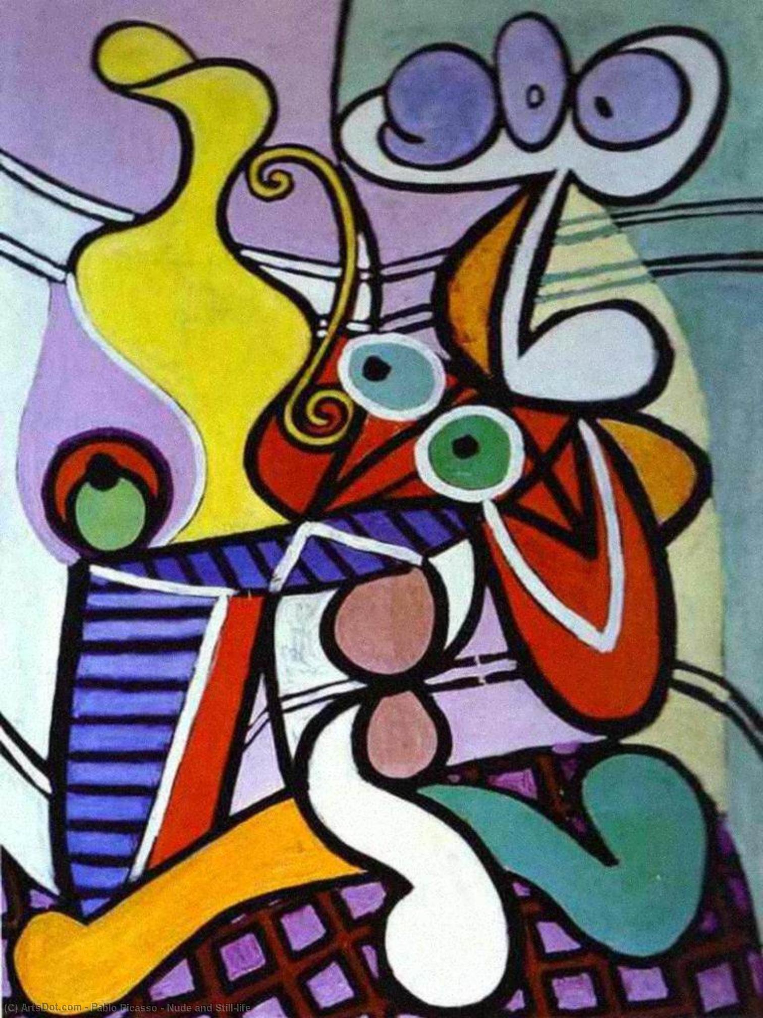Wikioo.org - Die Enzyklopädie bildender Kunst - Malerei, Kunstwerk von Pablo Picasso - nackt und stillleben
