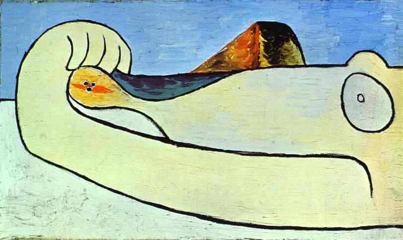 Wikioo.org - The Encyclopedia of Fine Arts - Painting, Artwork by Pablo Picasso - Nude on a Beach