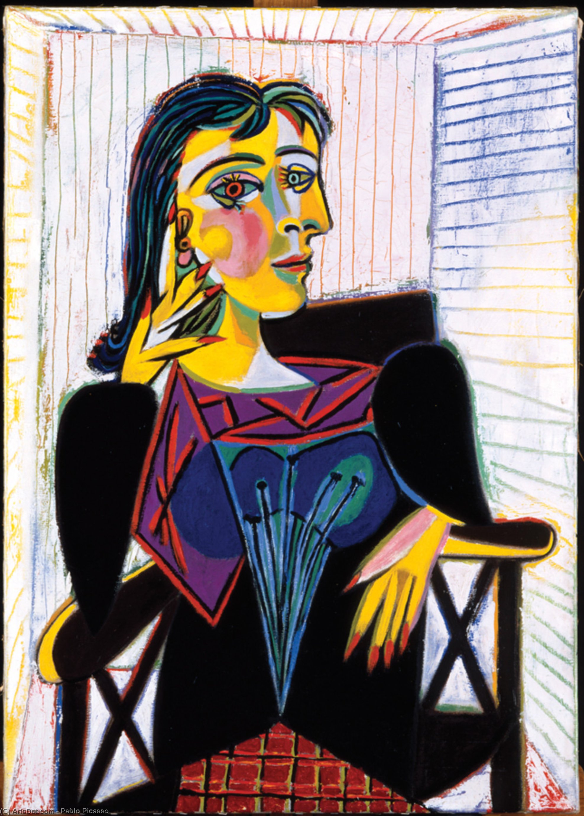 WikiOO.org - אנציקלופדיה לאמנויות יפות - ציור, יצירות אמנות Pablo Picasso - Portrait of Dora Maar