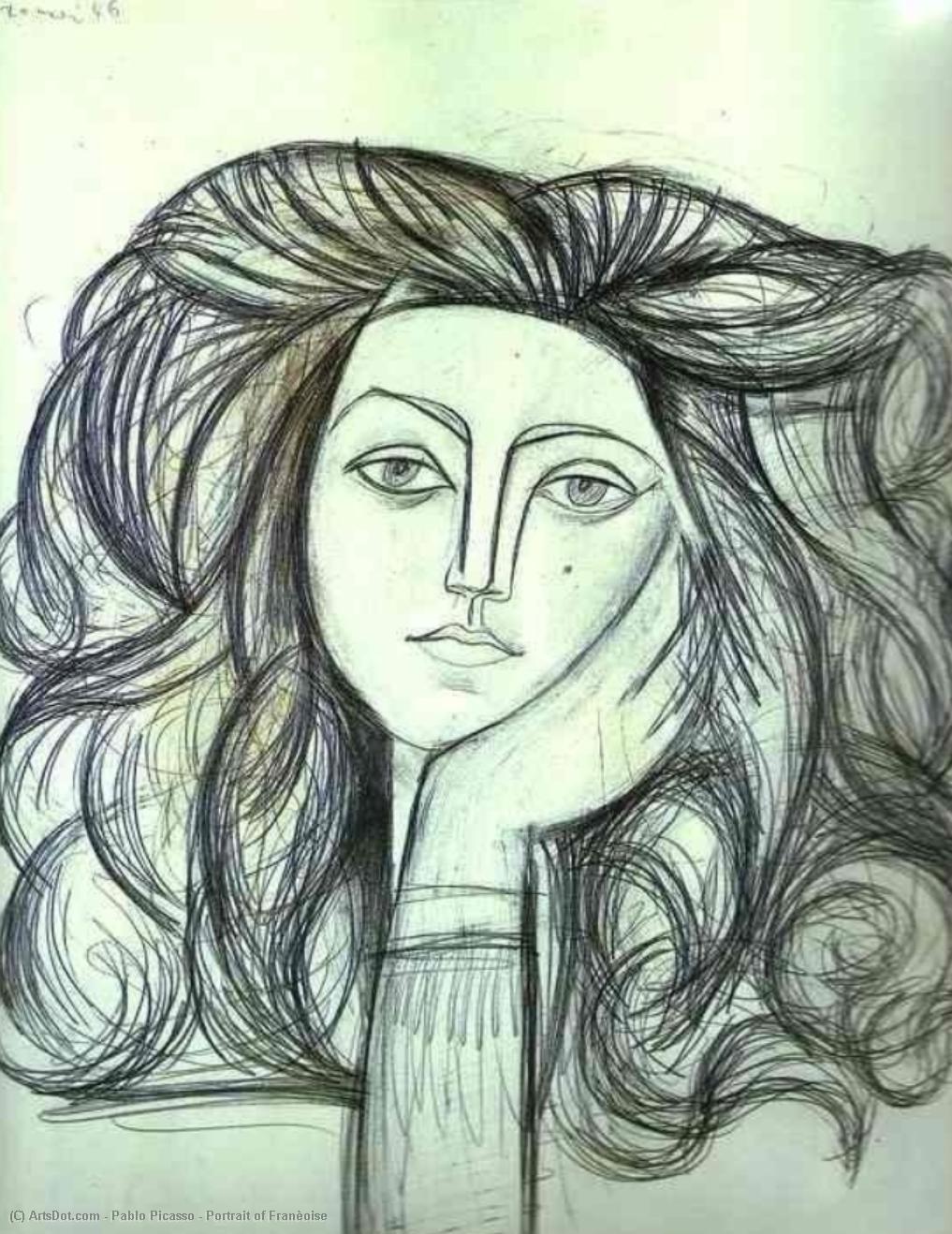 Wikioo.org - Bách khoa toàn thư về mỹ thuật - Vẽ tranh, Tác phẩm nghệ thuật Pablo Picasso - Portrait of Franèoise