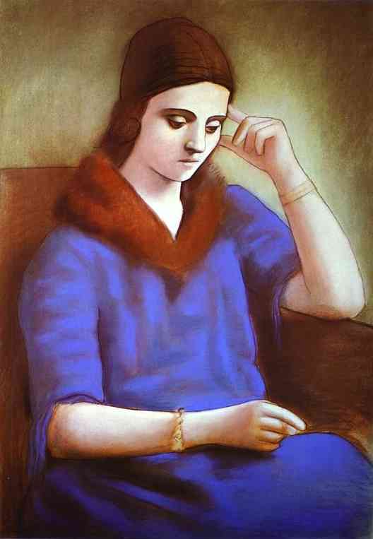 Wikioo.org - Bách khoa toàn thư về mỹ thuật - Vẽ tranh, Tác phẩm nghệ thuật Pablo Picasso - Portrait of Mme Olga Picasso