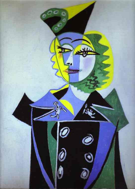 Wikoo.org - موسوعة الفنون الجميلة - اللوحة، العمل الفني Pablo Picasso - Portrait of Nusche Eluard