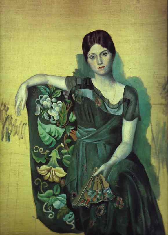 Wikioo.org – La Enciclopedia de las Bellas Artes - Pintura, Obras de arte de Pablo Picasso - Botas retrato de olga en el Sillón